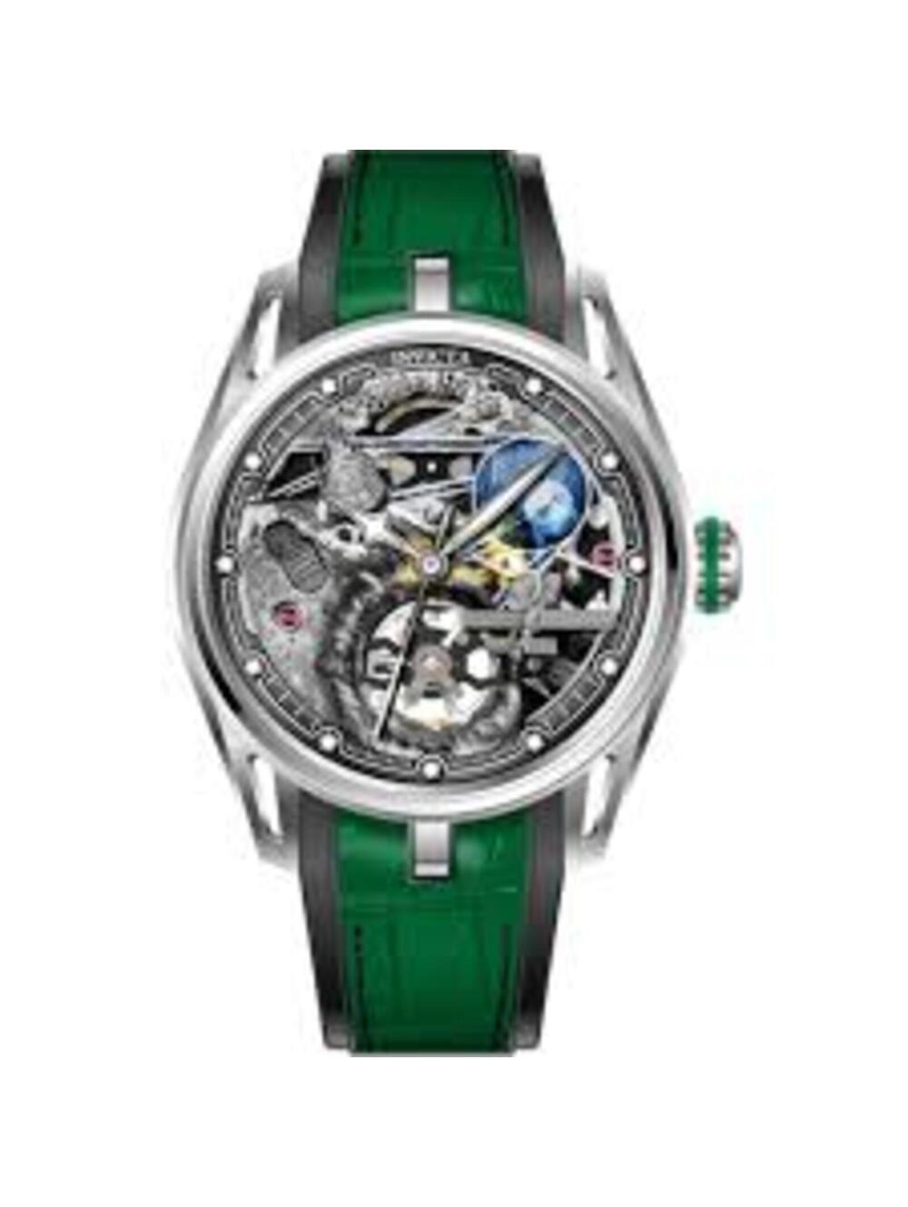 Invicta Celestial Naosia Automatic Watch w/ Skeleton Dial - 45mm, Green (69528)